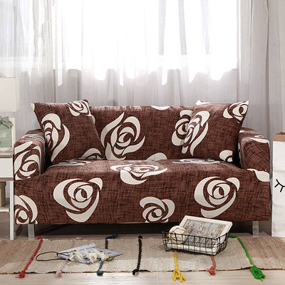 HKM-472595 Super Stretchable Geometric Sofa Slipcover for Three-Seater Couch, Polyester Fabric