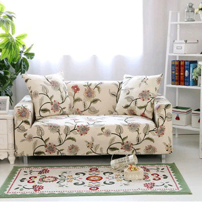 HKM-472595 Super Stretchable Geometric Sofa Slipcover for Three-Seater Couch, Polyester Fabric
