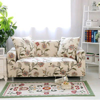 HKM-472595 Super Stretchable Geometric Sofa Slipcover for Three-Seater Couch, Polyester Fabric