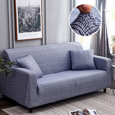 HKM-472595 Super Stretchable Geometric Sofa Slipcover for Three-Seater Couch, Polyester Fabric