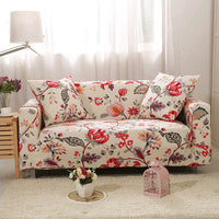 HKM-472595 Super Stretchable Geometric Sofa Slipcover for Three-Seater Couch, Polyester Fabric