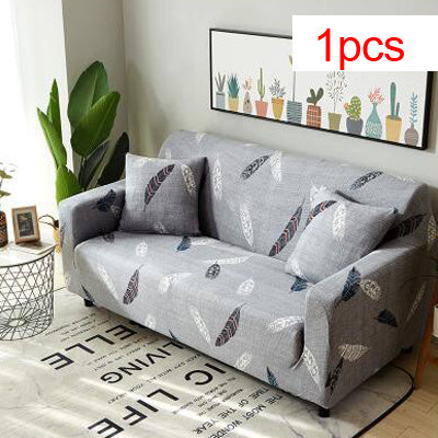 HKM-472595 Super Stretchable Geometric Sofa Slipcover for Three-Seater Couch, Polyester Fabric