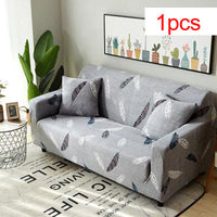 HKM-472595 Super Stretchable Geometric Sofa Slipcover for Three-Seater Couch, Polyester Fabric