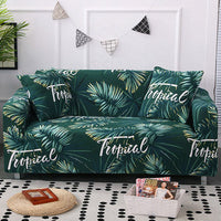 HKM-472595 Super Stretchable Geometric Sofa Slipcover for Three-Seater Couch, Polyester Fabric