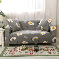 HKM-472595 Super Stretchable Geometric Sofa Slipcover for Three-Seater Couch, Polyester Fabric