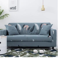 HKM-472595 Super Stretchable Geometric Sofa Slipcover for Three-Seater Couch, Polyester Fabric