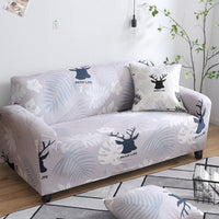 HKM-472595 Super Stretchable Geometric Sofa Slipcover for Three-Seater Couch, Polyester Fabric