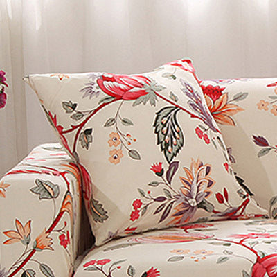 HKM-472595 Super Stretchable Geometric Sofa Slipcover for Three-Seater Couch, Polyester Fabric