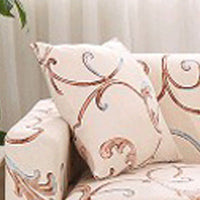 HKM-472595 Super Stretchable Geometric Sofa Slipcover for Three-Seater Couch, Polyester Fabric