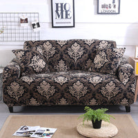HKM-472595 Super Stretchable Geometric Sofa Slipcover for Three-Seater Couch, Polyester Fabric