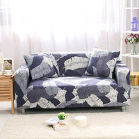 HKM-472595 Super Stretchable Geometric Sofa Slipcover for Three-Seater Couch, Polyester Fabric