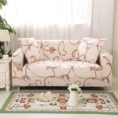 HKM-472595 Super Stretchable Geometric Sofa Slipcover for Three-Seater Couch, Polyester Fabric