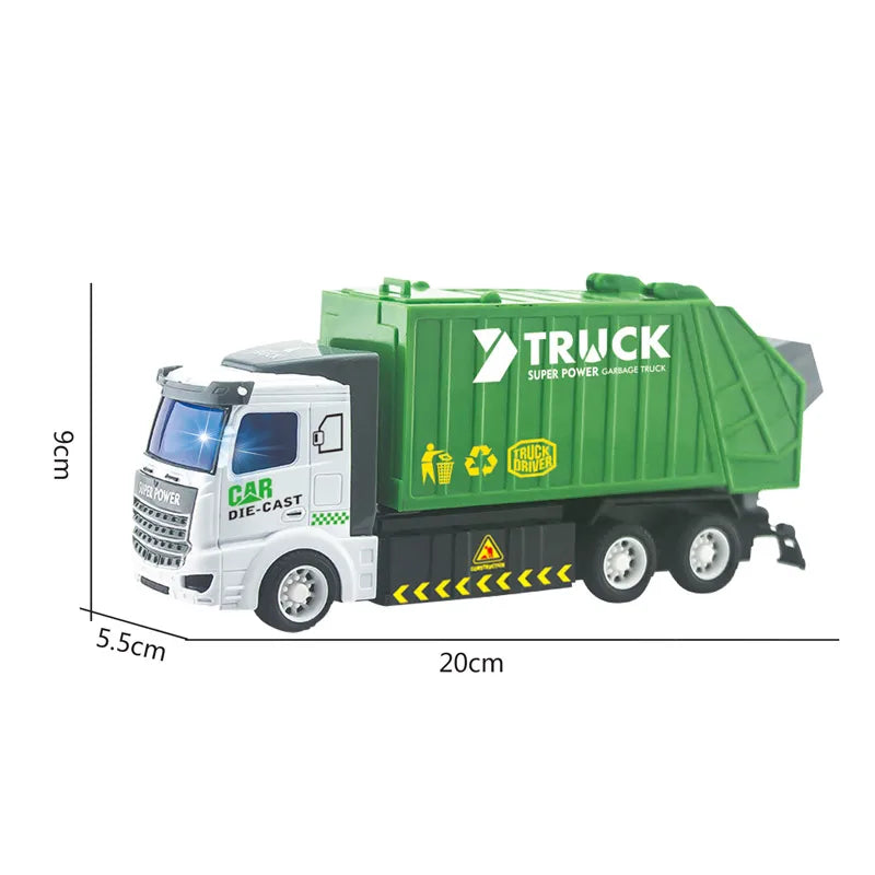 HKM-472851 1/48 Remote Control Diecast Garbage Truck Model Toy for Kids Ages 2-7
