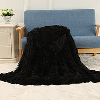 HKM-472979 Double-Layer Plush Blanket with Velvet Touch for Versatile Use and Comfort