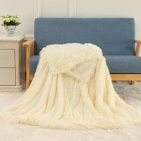 HKM-472979 Double-Layer Plush Blanket with Velvet Touch for Versatile Use and Comfort