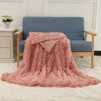 HKM-472979 Double-Layer Plush Blanket with Velvet Touch for Versatile Use and Comfort