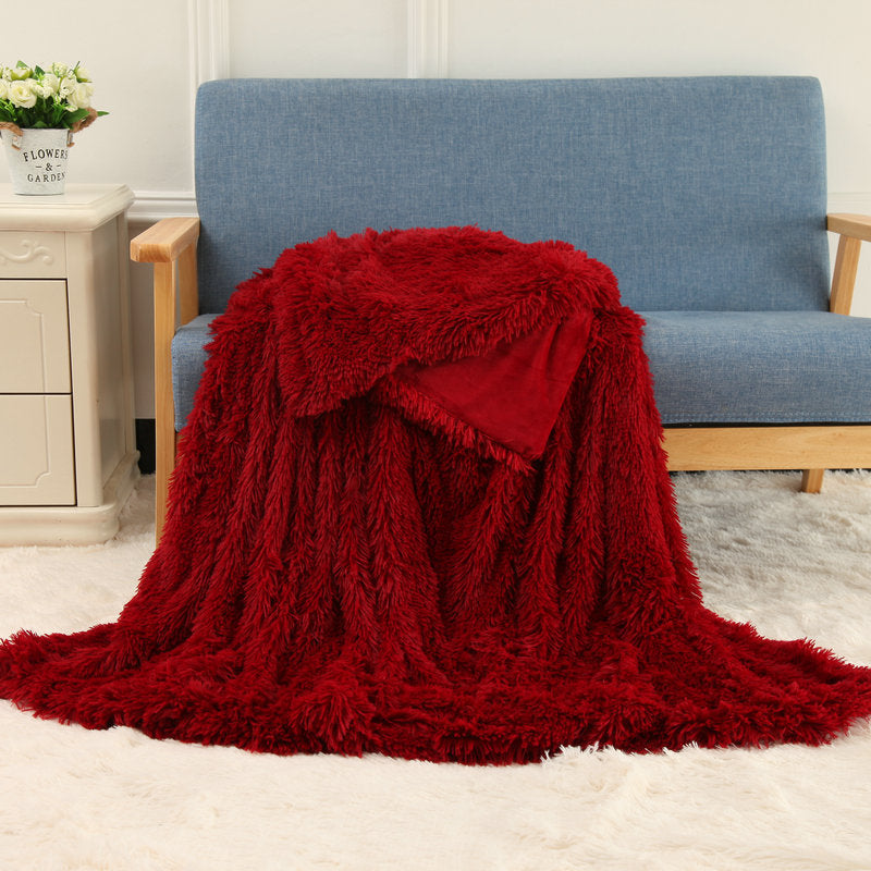 KTX-472979 Double-Layer Plush Blanket with Velvet Touch for Versatile Use and Comfort