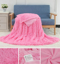 HKM-472979 Double-Layer Plush Blanket with Velvet Touch for Versatile Use and Comfort