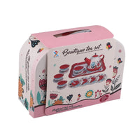 HKM-473043 Classic Kids Tea Set Role Play Kitchen Toy - Fun Plastic Dining Experience for Ages 2-4