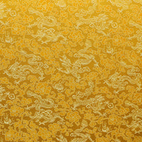 HKM-473043 Happy Auspicious Dragon and Phoenix Brocade Fabric for Skirts, Shirts, and Wedding Dresses - 50% Rayon, 50% Polyester, 150cm Wide