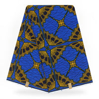 HKM-473043 Vibrant Polyester Batik Fabric for Trousers, Shirts, and Home Decor - Plant Print, 115cm Wide