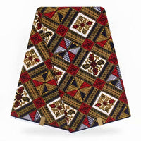 HKM-473043 Vibrant Polyester Batik Fabric for Trousers, Shirts, and Home Decor - Plant Print, 115cm Wide