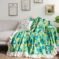 HKM-473107 Multi-functional Pastoral Sofa Cover with Ruffled Edges in Various Colors and Sizes