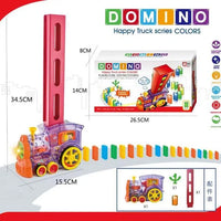 HKM-473171 Electric Automatic Domino Stacking Toy Set for Kids - Creative Domino Train Game