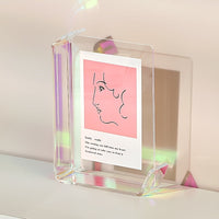 HKM-473299 Colorful Acrylic Photo Frame Box - 5x7 Inch Gradient Collage Holder