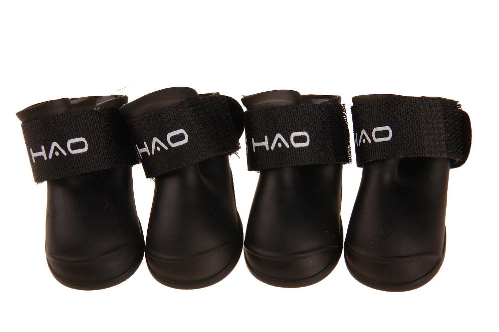 HKM-473363 Candy Pet Rain Boots - Waterproof, Warm, Non-Slip Dog Shoes for All Weather