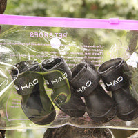 HKM-473363 Candy Pet Rain Boots - Waterproof, Warm, Non-Slip Dog Shoes for All Weather
