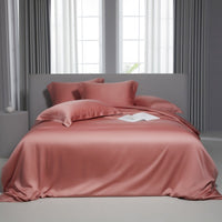 HKM-473363 Lyocell Solid Color Tencel Bed Sheet and Duvet Cover Set in Various Sizes