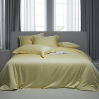 HKM-473363 Lyocell Solid Color Tencel Bed Sheet and Duvet Cover Set in Various Sizes