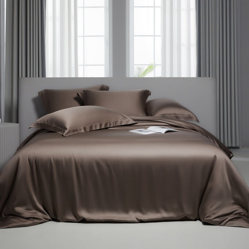 HKM-473363 Lyocell Solid Color Tencel Bed Sheet and Duvet Cover Set in Various Sizes