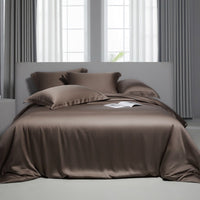 HKM-473363 Lyocell Solid Color Tencel Bed Sheet and Duvet Cover Set in Various Sizes