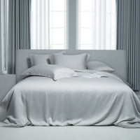 HKM-473363 Lyocell Solid Color Tencel Bed Sheet and Duvet Cover Set in Various Sizes