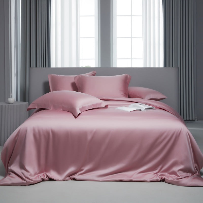 HKM-473363 Lyocell Solid Color Tencel Bed Sheet and Duvet Cover Set in Various Sizes