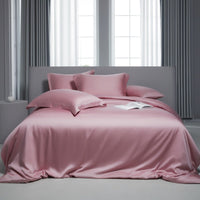 HKM-473363 Lyocell Solid Color Tencel Bed Sheet and Duvet Cover Set in Various Sizes