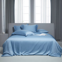 HKM-473363 Lyocell Solid Color Tencel Bed Sheet and Duvet Cover Set in Various Sizes