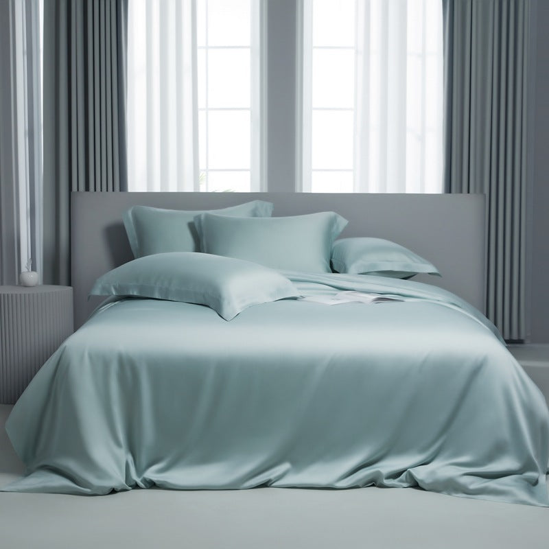 HKM-473363 Lyocell Solid Color Tencel Bed Sheet and Duvet Cover Set in Various Sizes