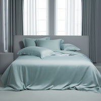 HKM-473363 Lyocell Solid Color Tencel Bed Sheet and Duvet Cover Set in Various Sizes