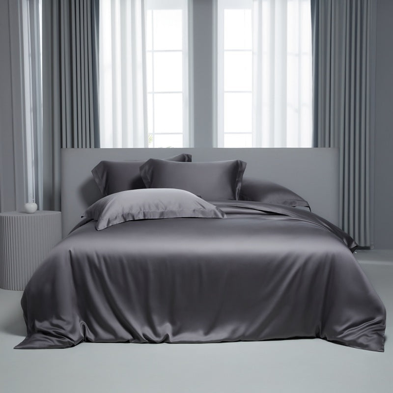 HKM-473363 Lyocell Solid Color Tencel Bed Sheet and Duvet Cover Set in Various Sizes