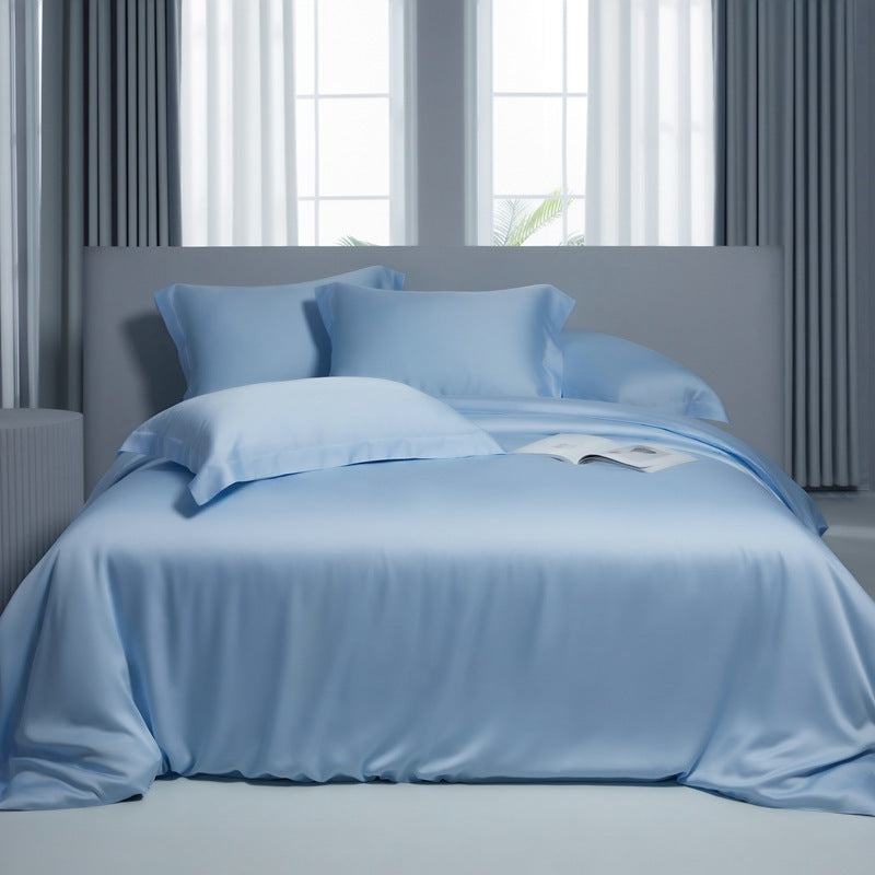 HKM-473363 Lyocell Solid Color Tencel Bed Sheet and Duvet Cover Set in Various Sizes