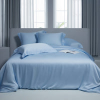 HKM-473363 Lyocell Solid Color Tencel Bed Sheet and Duvet Cover Set in Various Sizes