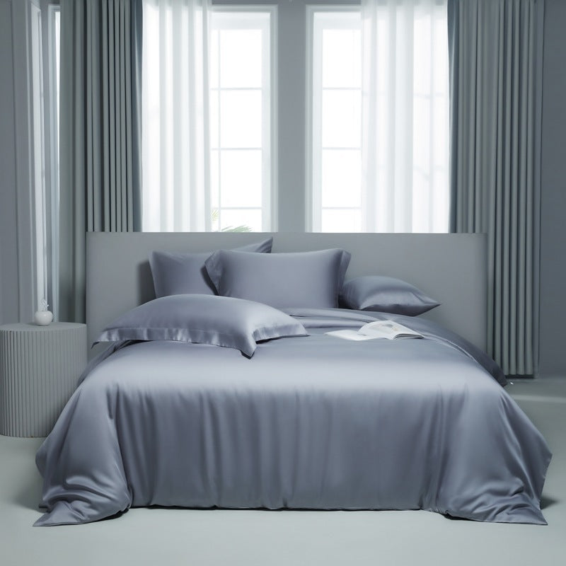 HKM-473363 Lyocell Solid Color Tencel Bed Sheet and Duvet Cover Set in Various Sizes