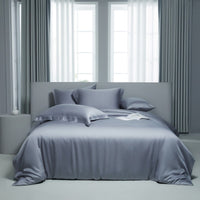 HKM-473363 Lyocell Solid Color Tencel Bed Sheet and Duvet Cover Set in Various Sizes