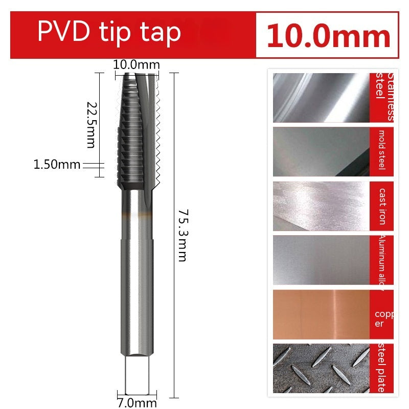 HKM-473555 Cobalt High-Speed Steel Spiral Tip Tap Drill Bit Set M2-M12 for CNC and Machining Applications