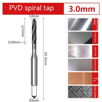 HKM-473555 Cobalt High-Speed Steel Spiral Tip Tap Drill Bit Set M2-M12 for CNC and Machining Applications