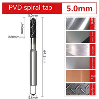 HKM-473555 Cobalt High-Speed Steel Spiral Tip Tap Drill Bit Set M2-M12 for CNC and Machining Applications