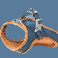HKM-473555 Reflective Cat Harness with Traction Rope - Adjustable for Small to Large Cats, Anti-Stroke Design
